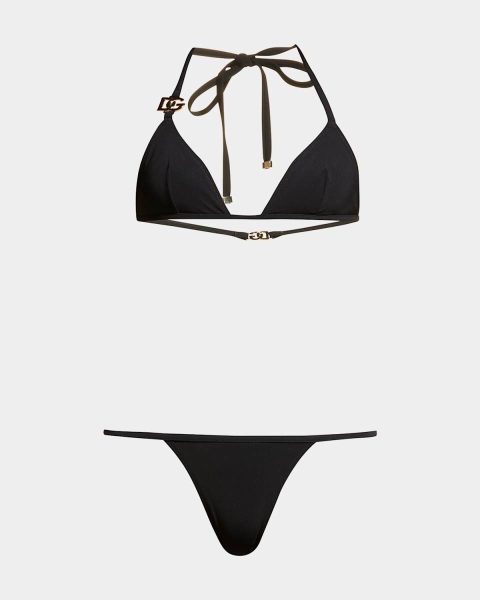 Two-Piece Triangle Bikini Set w/ DG Logo